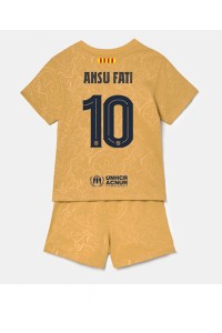 Barcelona Ansu Fati #10 Babytruitje Uit tenue Kind 2022-23 Korte Mouw (+ Korte broeken)